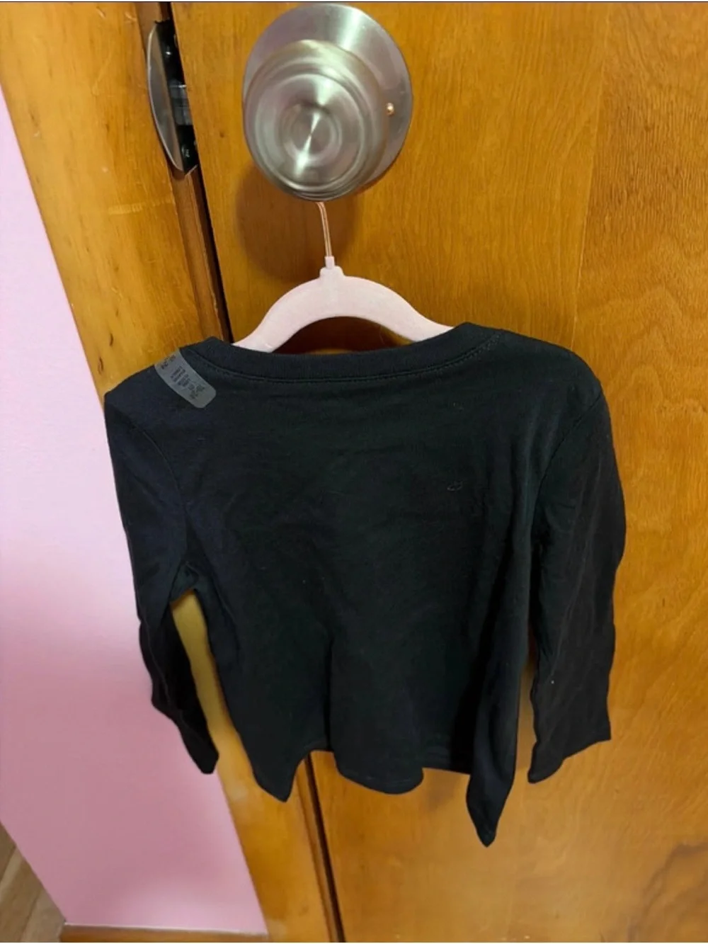 The Children's Place Black Long-Sleeve Tee with Football & Red Bow Graphic
